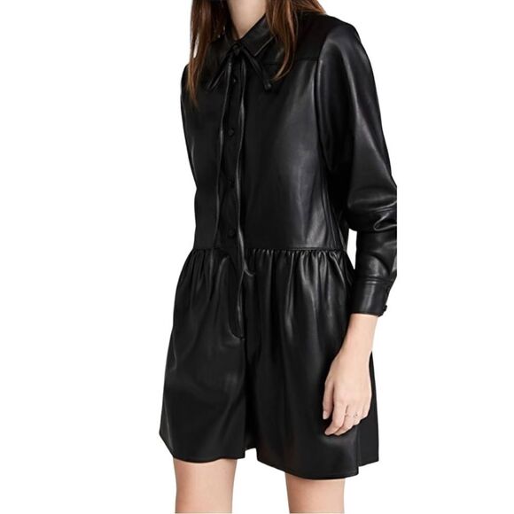 Rebecca Taylor Faux Leather Romper Size 2 - Picture 1 of 11